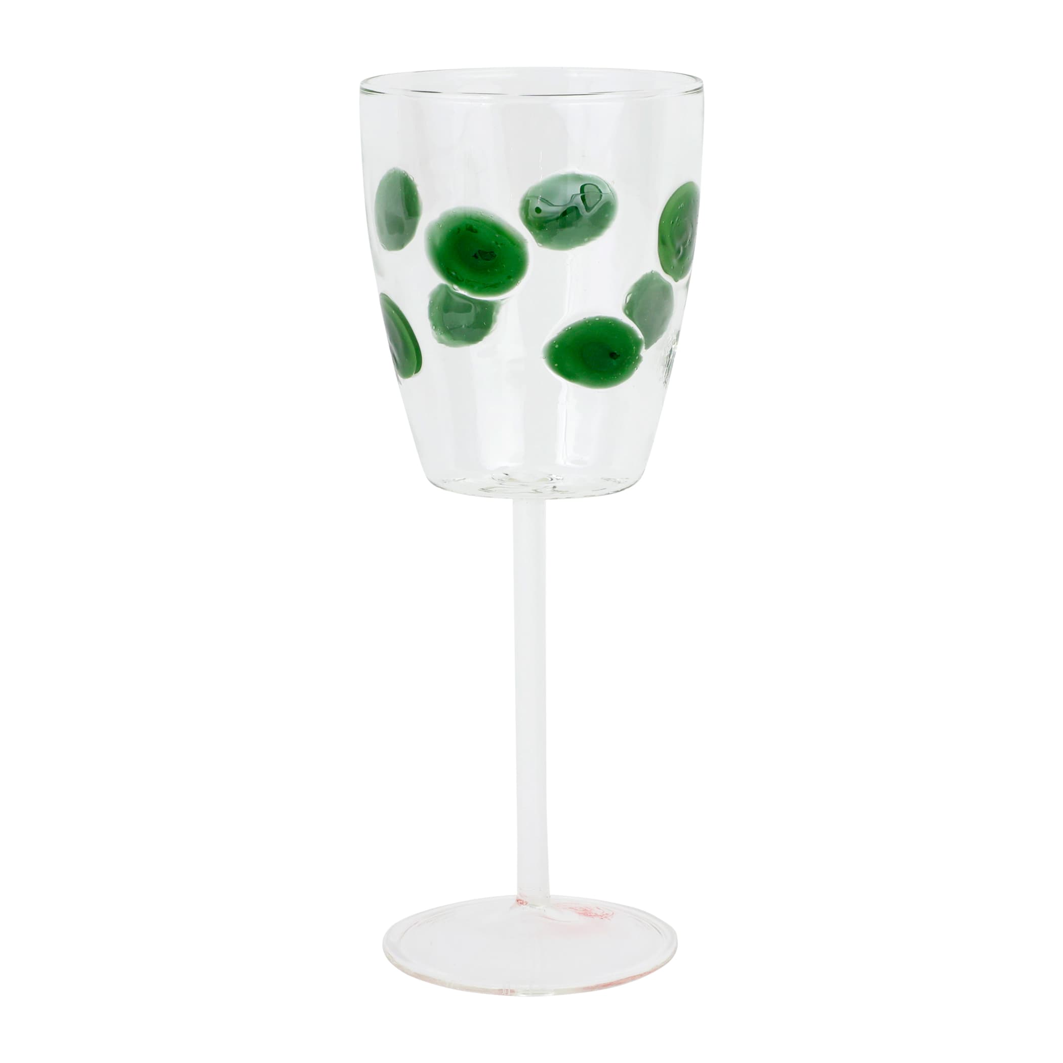 Drop Green Wine Glass